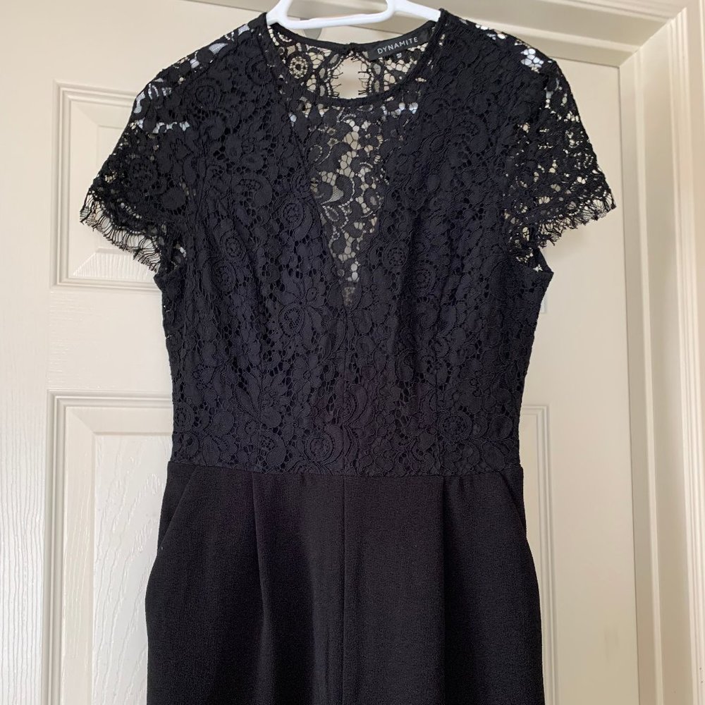 Dynamite Black Lace Romper